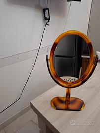 specchio ovale da toeletta makeup con due specchi