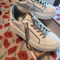 Meravigliose sneakers Zoe bianco/argento