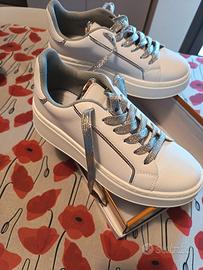 Meravigliose sneakers Zoe bianco/argento