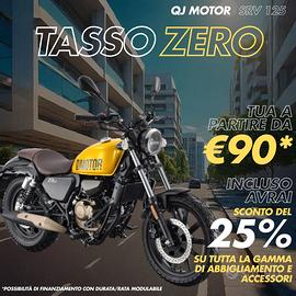 QJ Motor SRV 125-PROMO-TASSO 0-RATA DA 90 EURO -