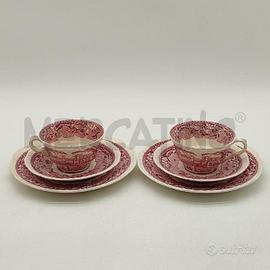 TAZZE COPPIA MASON'S VISTA ENGLAND DOPPIO PIATTO