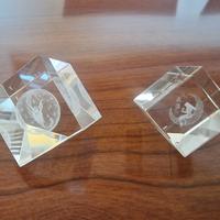 2 Cristalli in 3D con Incisioni Laser 