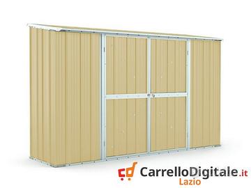 Casetta in lamiera per esterno 307x100cm beige
