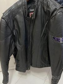 Giacca Leather King pelle spessa 58 patch Harley