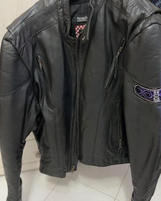 Giacca Leather King pelle spessa 58 patch Harley