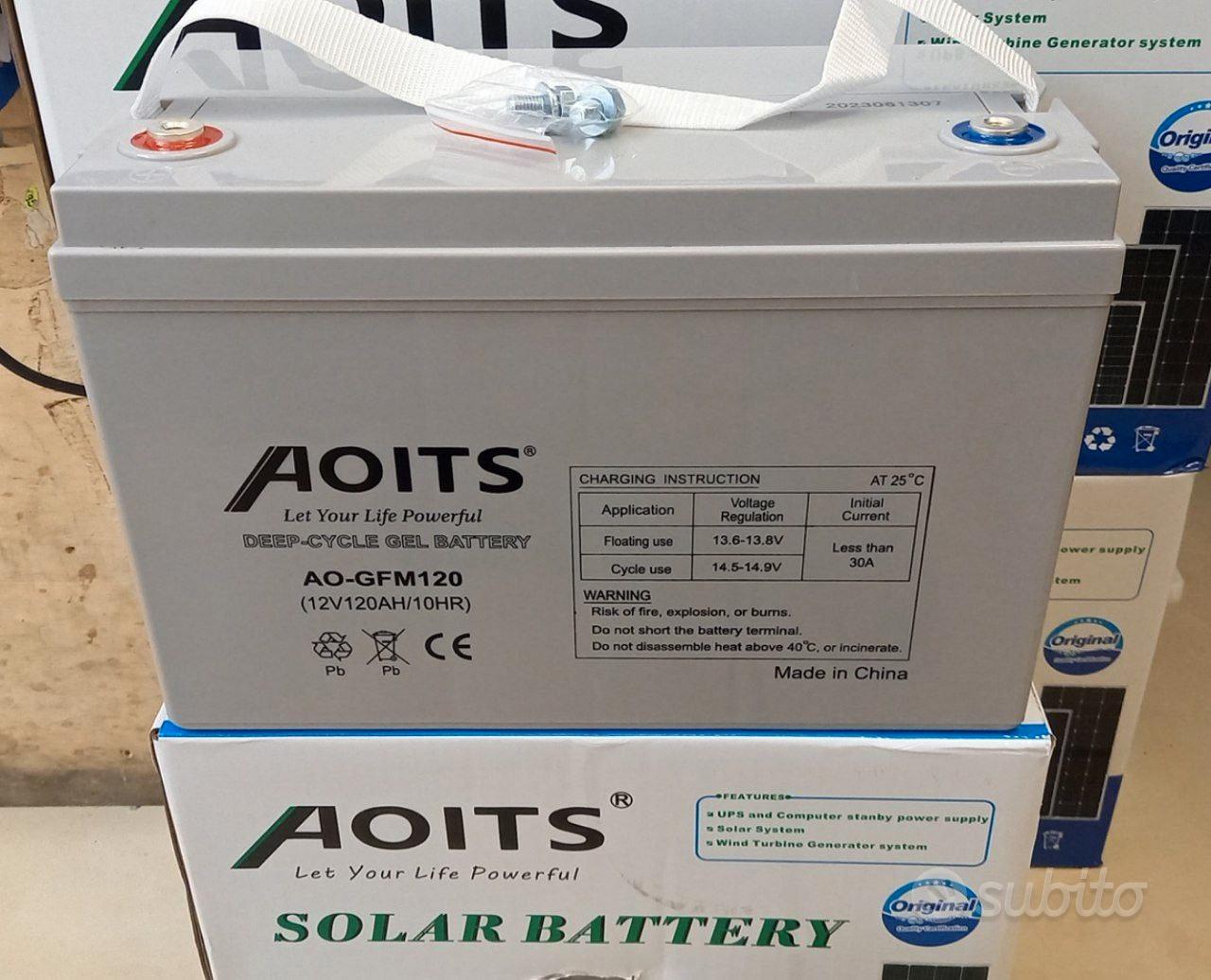 BATTERIA AOITS 120AH 12V GEL FOTOVOLTAICO Elettrodomestici In vendita