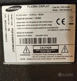 TV PLASMA SAMSUNG PS51E490B1W usata