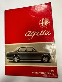 Libretto Alfa Romeo Alfetta uso e manutenzione