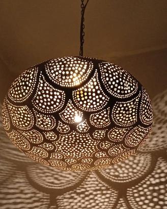 Lampada a sospensione in ottone, diametro 45 cm