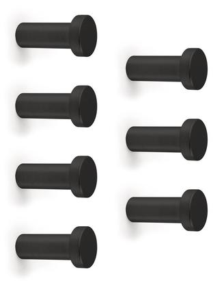 Appendiabiti da parete di design - 7 pezzi nero