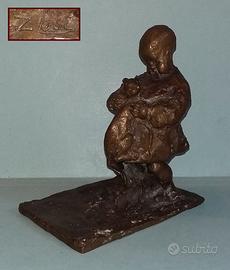 Marcello Enrico Zosi - Bronzo “Bambino con gatto”