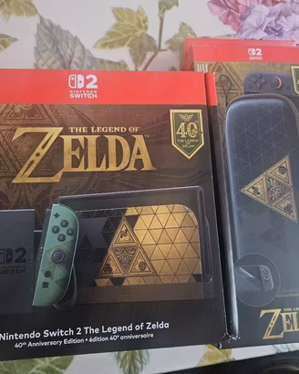 nintendo switch 2 40th anniversario con custodia