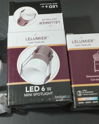 Faretti da incasso led 6w (50Watt). Nuovi