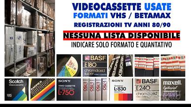 Videocassette Betamax e Vhs usate