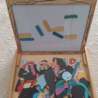 Puzzle Magnetico Legno con lavagnetta