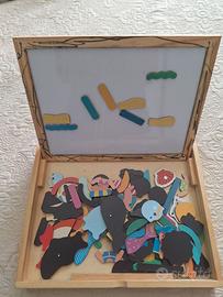 Puzzle Magnetico Legno con lavagnetta