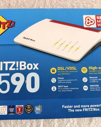 FRITZ!Box 7590 + scatola e cavi originali
