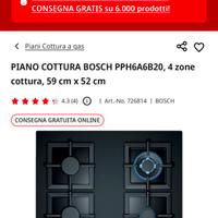 Cucina bosch a gas ( 4 fuochi ) serie 6