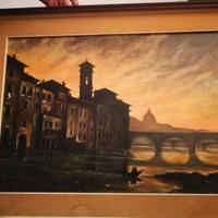 Quadri olio su tela con cornice del '900