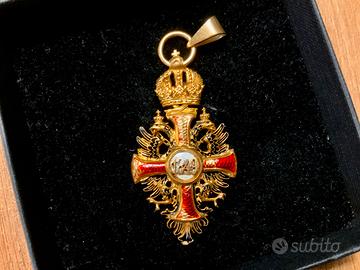 Onorificenza , croce al merito oro, 1849