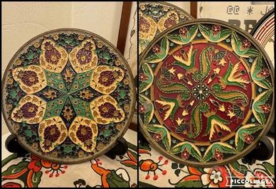 2 piatti decorativi da parete grechi