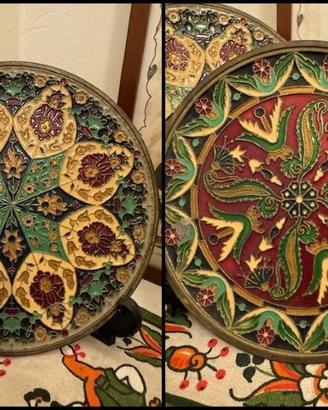 2 piatti decorativi da parete grechi