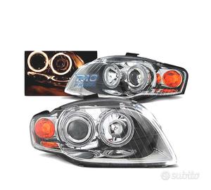 FARI OCCHI ANGELICI PER AUDI A4 B7 04-08 CROMATI