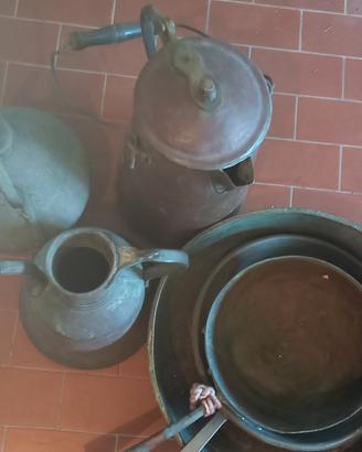 126 pezzi di cose miste in rame vintage 