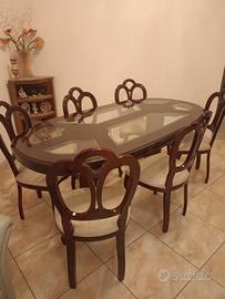 Sala da pranzo completa in ciliegio vintage
