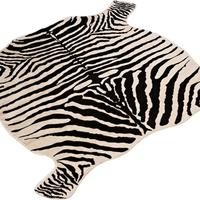 tappeto ZEBRA bianco nero PELLICCIOTTO 