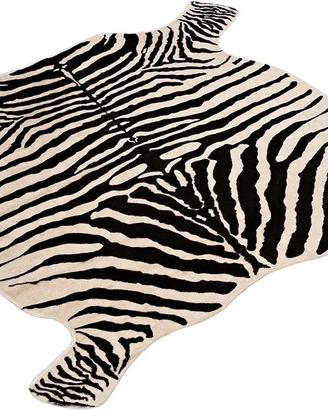 tappeto ZEBRA bianco nero PELLICCIOTTO 