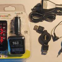 Trasmettitore FM per auto + accessori 