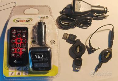 Trasmettitore FM per auto + accessori 