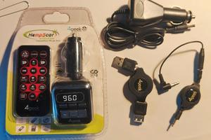 Trasmettitore FM per auto + accessori 