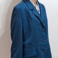 Giacca blazer vintage blu petrolio tg 52 