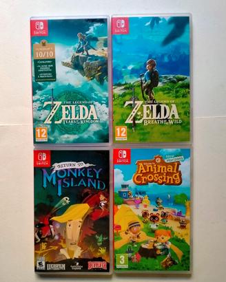 Lotto 4 Giochi Nintendo Switch – Zelda, Animal