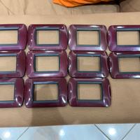 15 placche BTICINO living 3 moduli in metallo