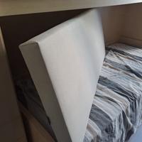 Testiera rivestita in lino naturale 140x60cm