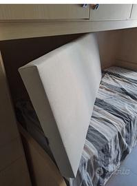 Testiera rivestita in lino naturale 140x60cm