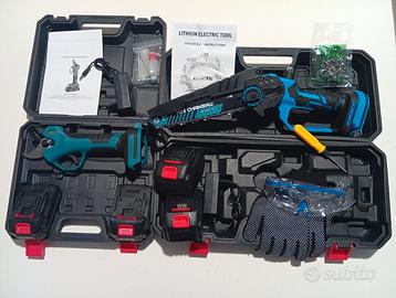 Motosega a batteria+ Forbici potatura a batteria 