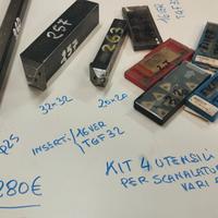 Kit utensili int.est. tornio - Filettatura - gole 