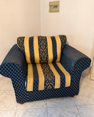 Poltrona Classica Imbottita in tessuto Jacquard