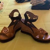 Zeppe scarpe sandali liu-jo donna marroni 37 oro