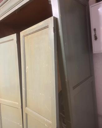 armadio 2 ante legno verde