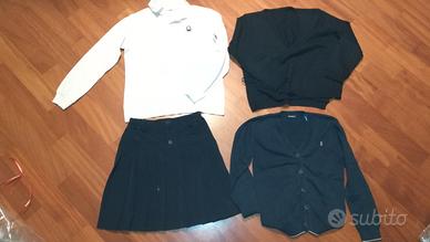 Divisa scuola blu/bianca - polo bambina 7-10 anni