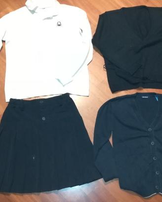 Divisa scuola blu/bianca - polo bambina 7-10 anni