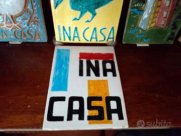 INACASA FORMELLA ARTISTICA ANNI 50 PIANO FANFANI