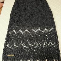 Gonna pizzo nera longuette