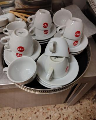 Tazze e piattini cappuccino Pascucci, set da 12