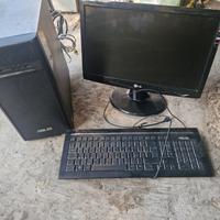 PC Desktop ASUS (Uso base) + Monitor LG + Tastiera